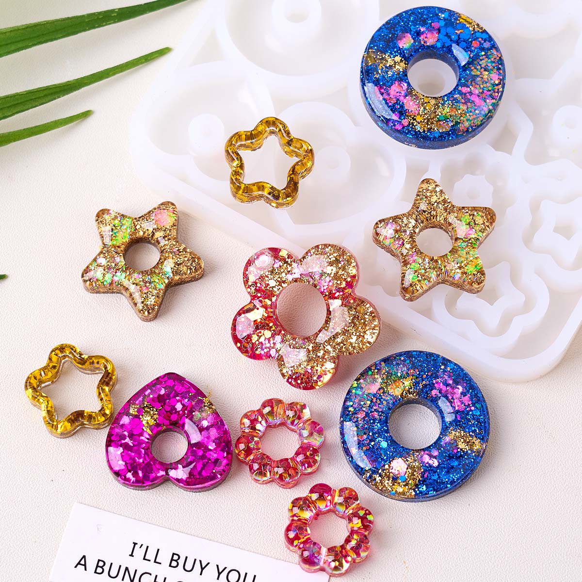 Resin Craft Material - Imprensa artesanal em unhas lantejoulas transparentes