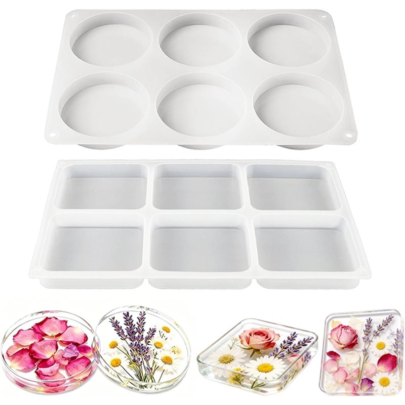 Coaster Mold Round - Moldes de Silicone para Resina A25I-12