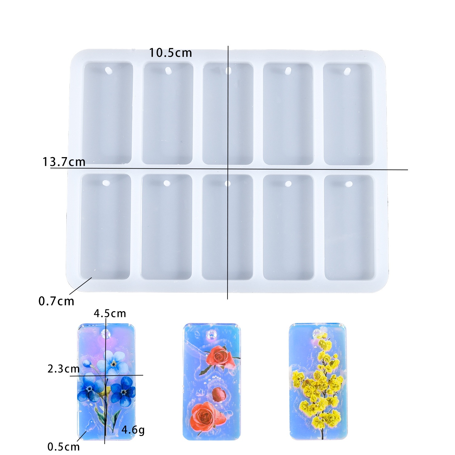 Silicone Mold Tray - Molde de silicone DIY para resina