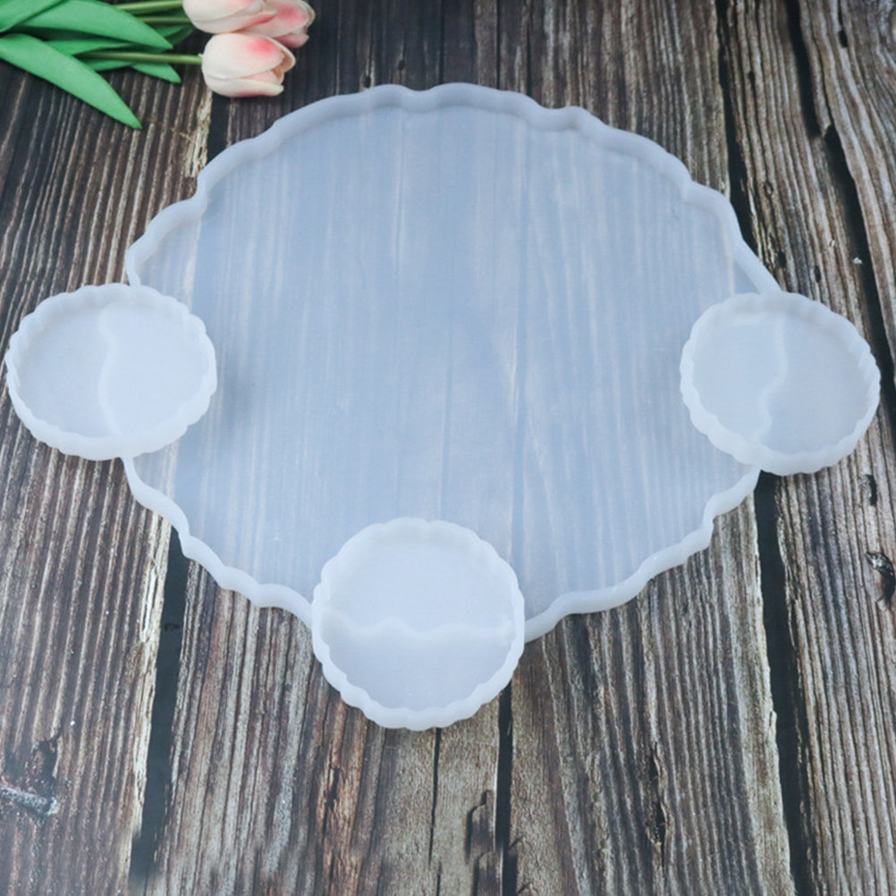 Serving Tray Mold - 2 Peças Molde de Silicone para