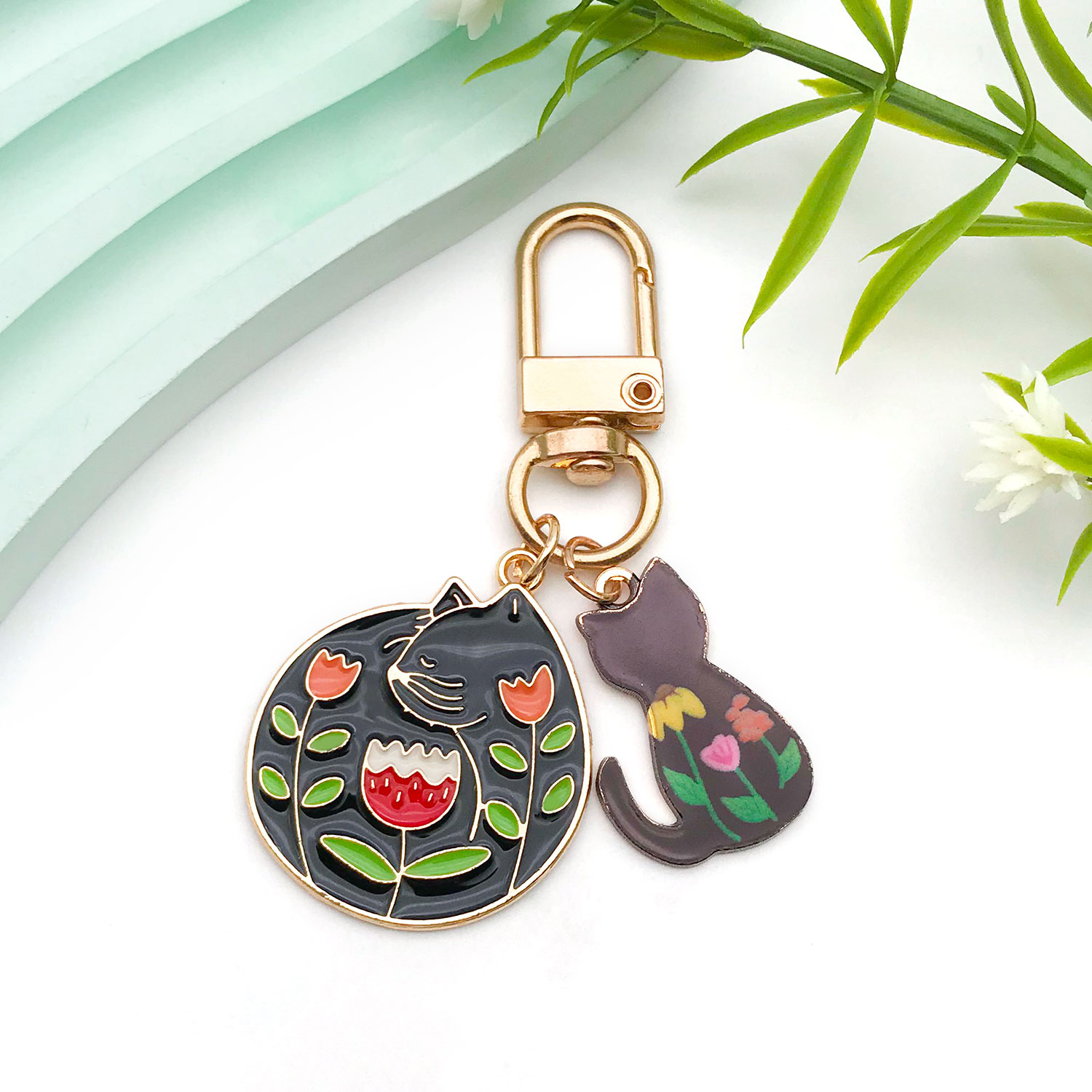 Conjunto de amuletos de gato p - Resin Craft Material avaliação e preço