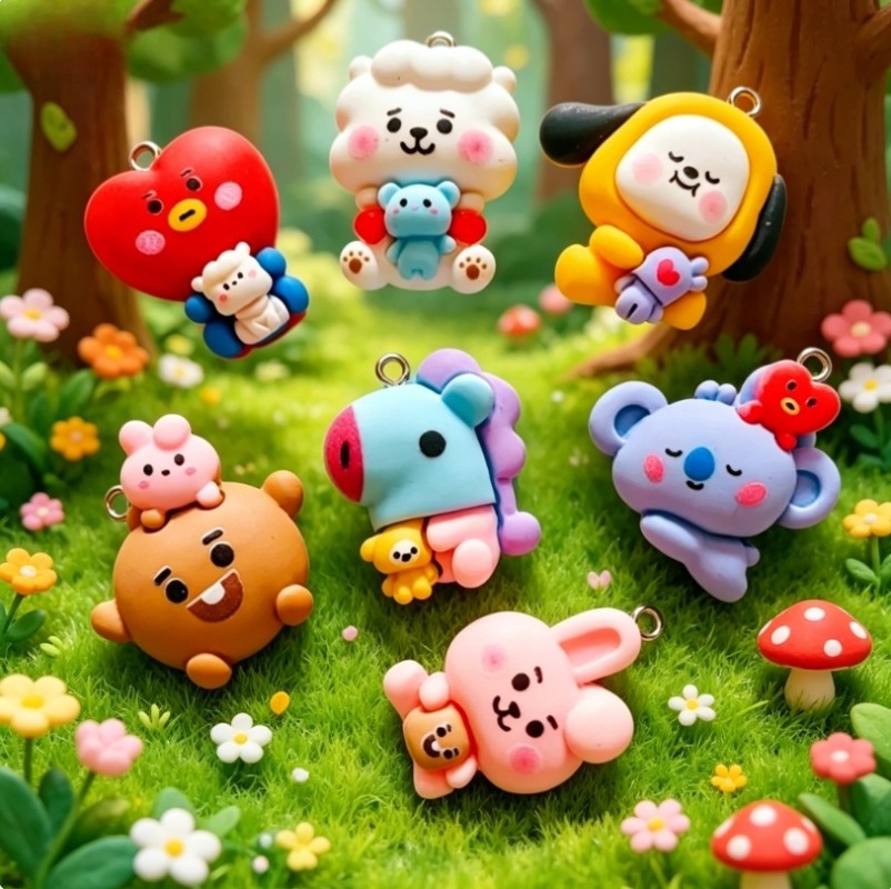 7 peças de pingentes de resina - Resin Craft Material avaliação e preço
