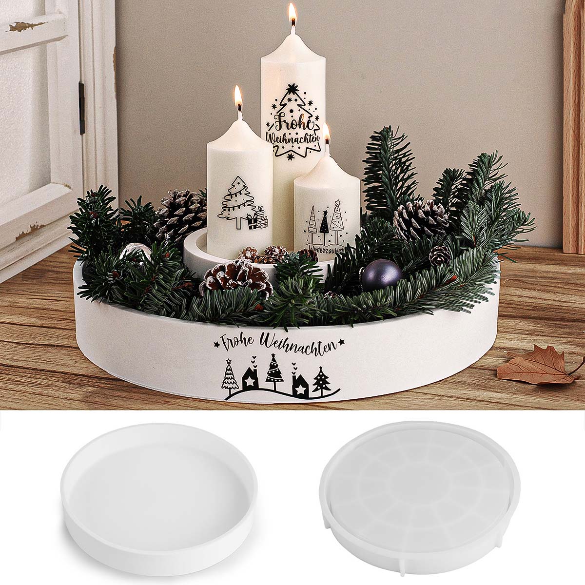 Recipiente de vela redondo de  - Coaster Mold Round avaliação e preço