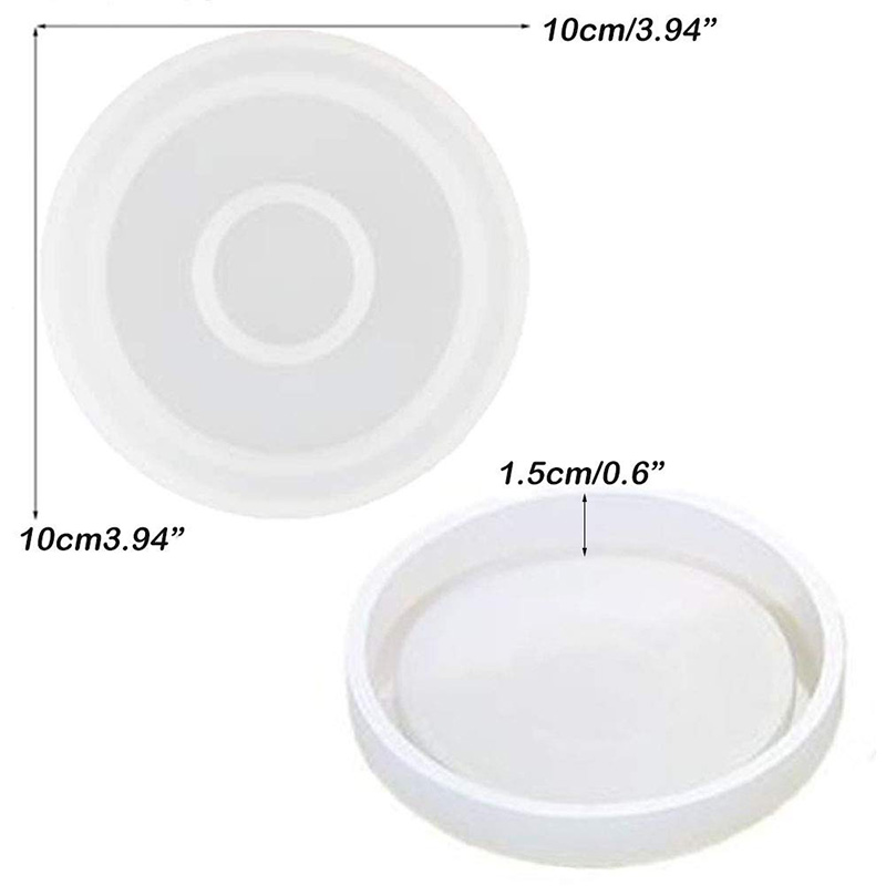 3 pacote grande diy redondo co - Coaster Mold Round avaliação e preço